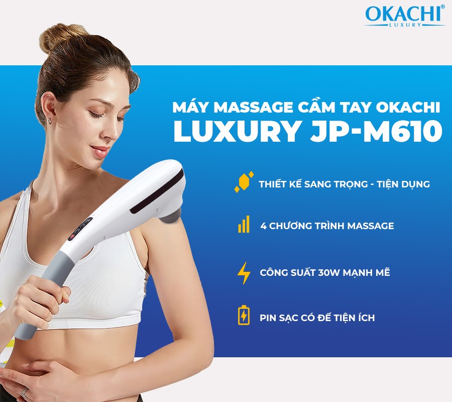 Máy massage cầm tay hồng ngoại OKACHI LUXURY JP-M610